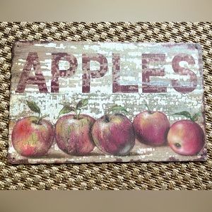 Nostalgic Vintage 16x10” Vintage Apples Tin Sign. Wall Art Decor Metal sign.